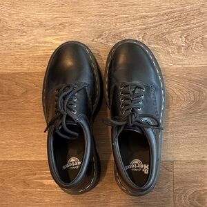 Dr. Martens 8053 Black Leather Platform Casual Shoes
